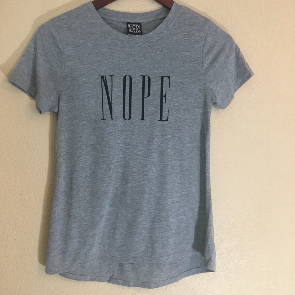 Nope shirt by modern lux gray graphic tee xs size